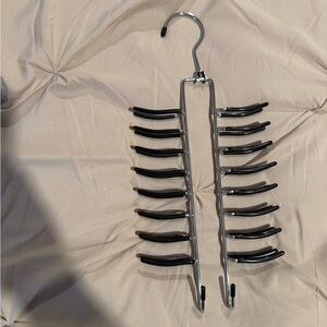 Silver and Black Multi-Tier Tie Hanger